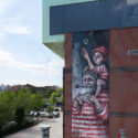 New mural by Herakut at Sankt Pauli Stadium in Hamburg